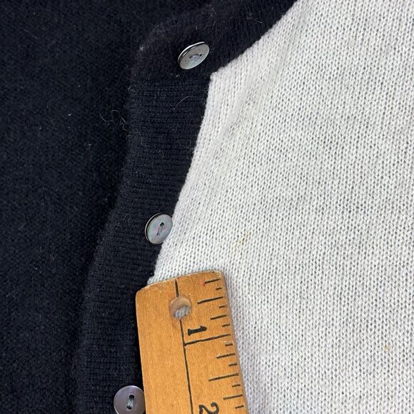 Cashmere by Charter Club Cardigan Sweater Womens L Colorblock 2 Ply HOLES STAINS - Picture 7 of 14